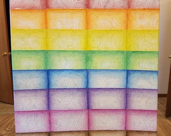 Pastel Crayon Rainbow Waves