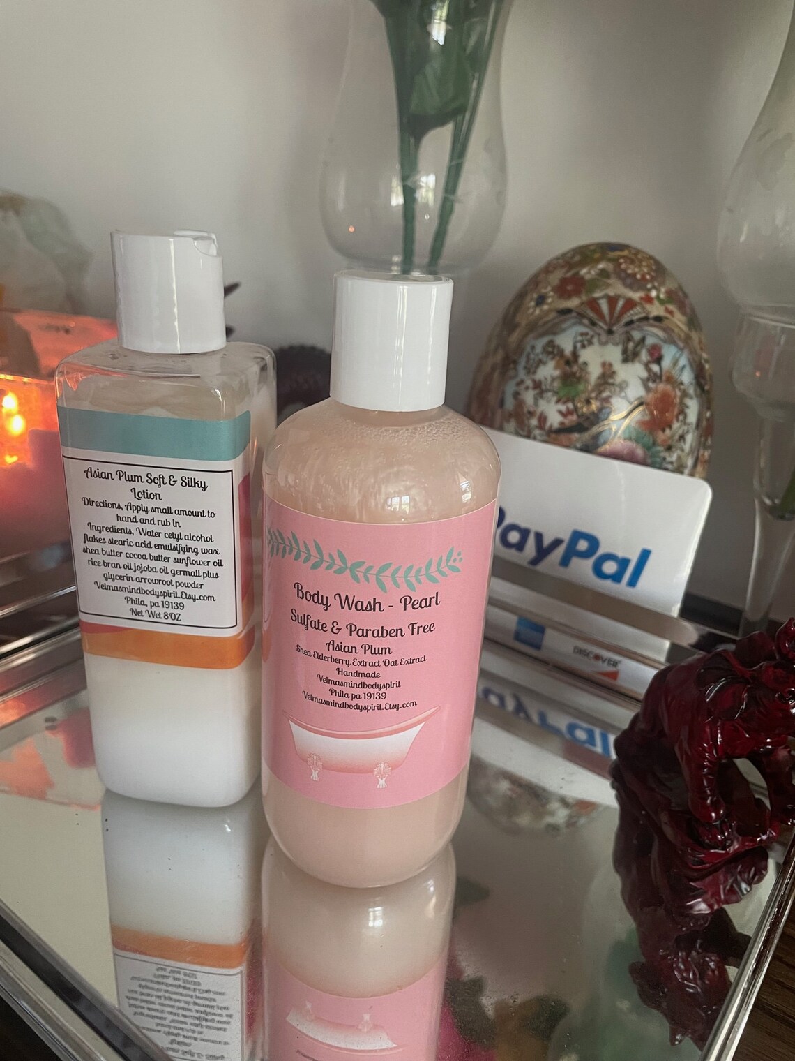 Asisn Plum Lotion & Body Wash Set Made with shea butter cocoa Etsy