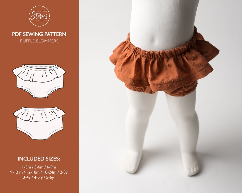 Ruffle Bloomers PDF Pattern Baby Bloomers Sewing Pattern Etsy