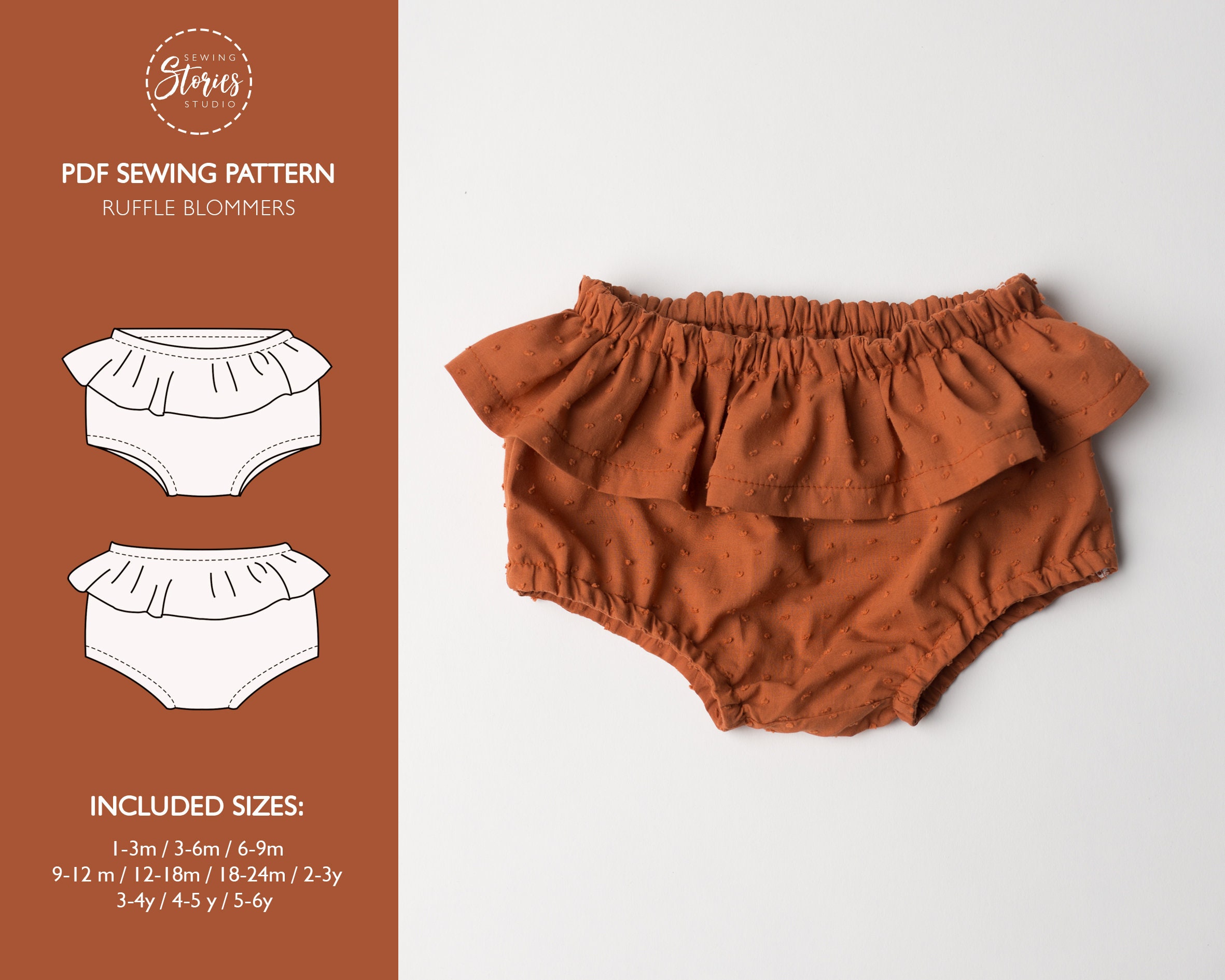 Ruffle Bloomers PDF Pattern Baby Bloomers Sewing Pattern Etsy