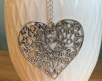 Grote hartsleutelring | Handgemaakt | Gift