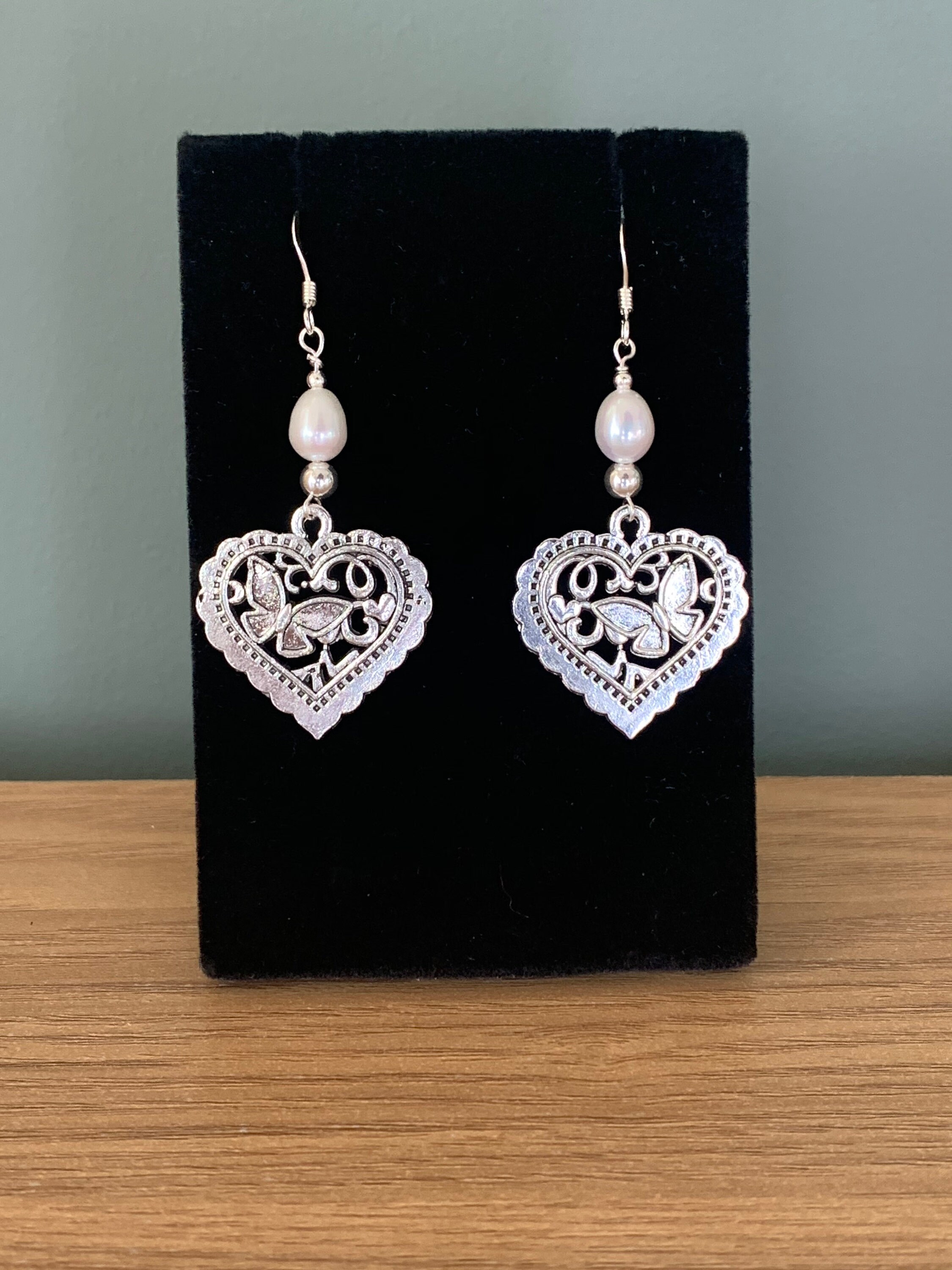 Boucles D'oreilles Style Tibétain – Argent, Turquoise Imitation, Pendantes, Dormeuses