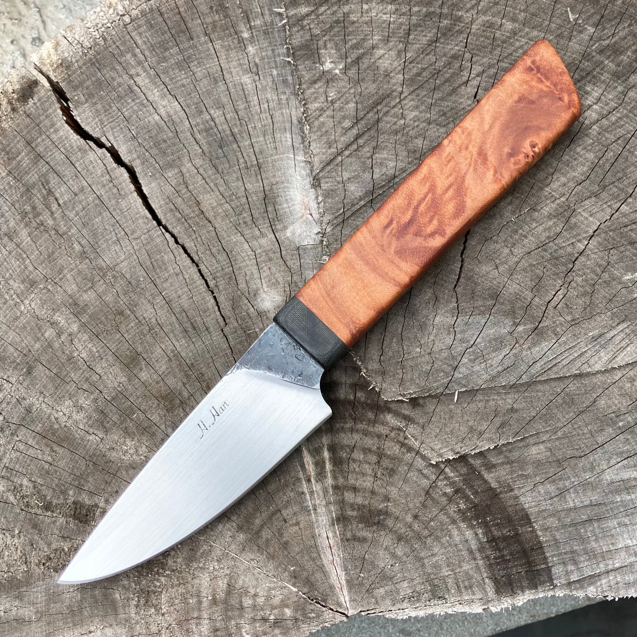 3.5 Inch Hand Paring Knife 1084 High Carbon Steel Etsy