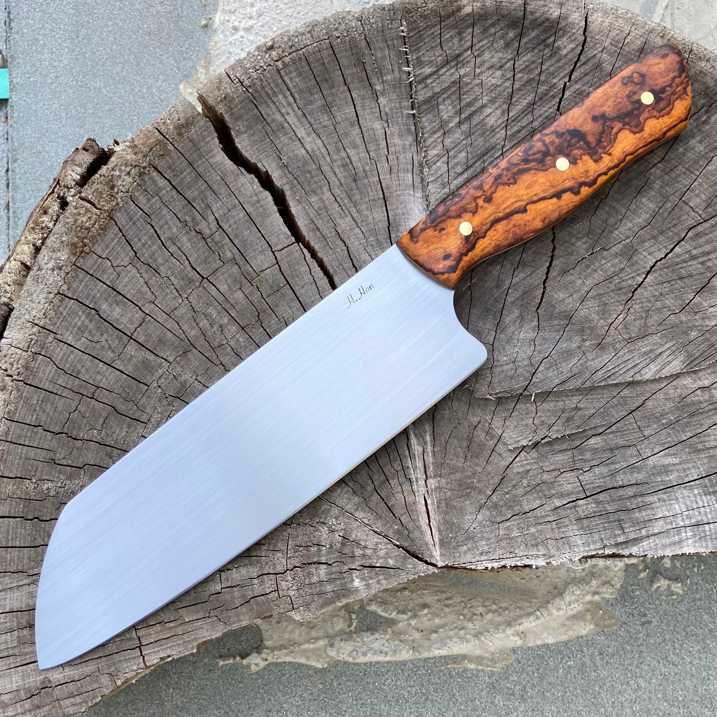 7.25 Inch Hand Santoku Chef Knife 1084 High Carbon Etsy