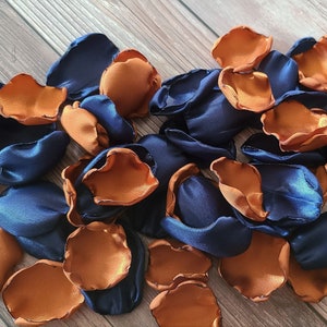 Terracotta Wedding Decor, Navy Blue Rose Petals, Wedding Aisle Decor, Beige Flower Petals, Rustic Barn Decor, Boho Flower Girl Bridal Shower