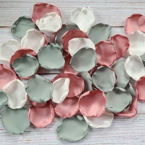 Dusty Sage Wedding Decor, Dusty Rose Flower Girl Petals, Wedding Aisle Decor, Wildflower Bridal Shower, Ivory Rose Petals Confetti Yes, I Do