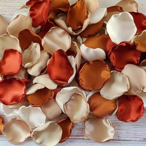 Rust, Terracotta Wedding Decor, Neutral Beige Rose Petals, Wedding Aisle Decor, Rustic Flower Girl Petals, Country Barn, Boho Bridal Shower