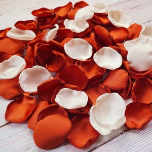 Sienna Rust Rose Petals, Fall Wedding Decor, Burnt Orange Flower Girl Petals, Wedding Aisle Decor, Bridal Brunch, Forest Woodland Wedding