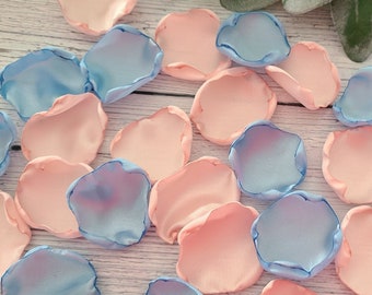 Sky Blue Flower Petals Blush Pink Wedding Decor, Wedding Aisle Decor, Light Blue Rose Petals, Garden Bridal Shower Brunch Flower Girl Petals