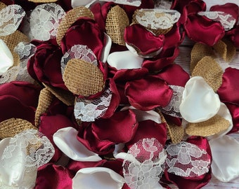 Primitive Loop Burlap Lace Flowers Rustic Country Wedding Decoration