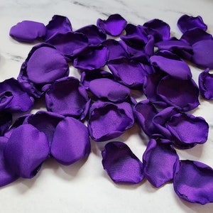 Dark Purple Wedding Decor, Flower Petals, Black Halloween Decor, Ivory Rose Petals, Bridal Shower, Flower Girl Petals, Goth Dark Moody