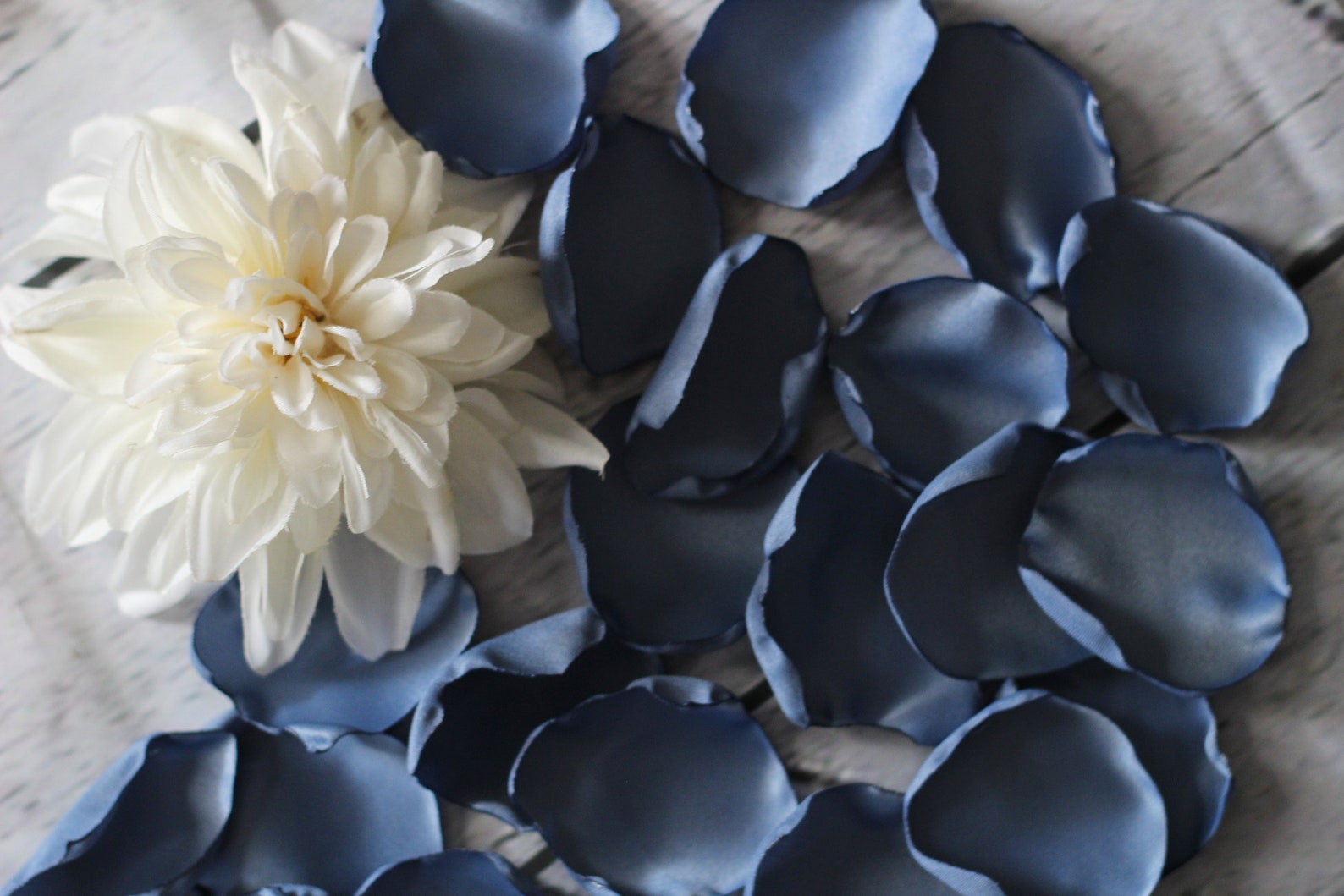 Steel Blue Rose Petals Dusty Blue Wedding Flower Petals Boho Etsy
