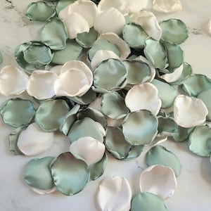 Dusty Sage Wedding Decor, Ivory Rose Petals, Wedding Aisle Decor, Sage Green Boho Flower Girl Petals, Rustic Bridal Shower Decor, We Do