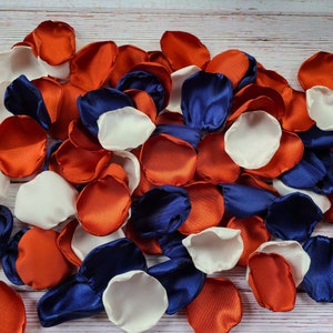 Sienna Wedding Decor, Navy Flower Petals, Fall Wedding Decor, Rust, Burnt Orange, Wedding Aisle Decor, Boho Bridal Shower, Ivory Rose Petals