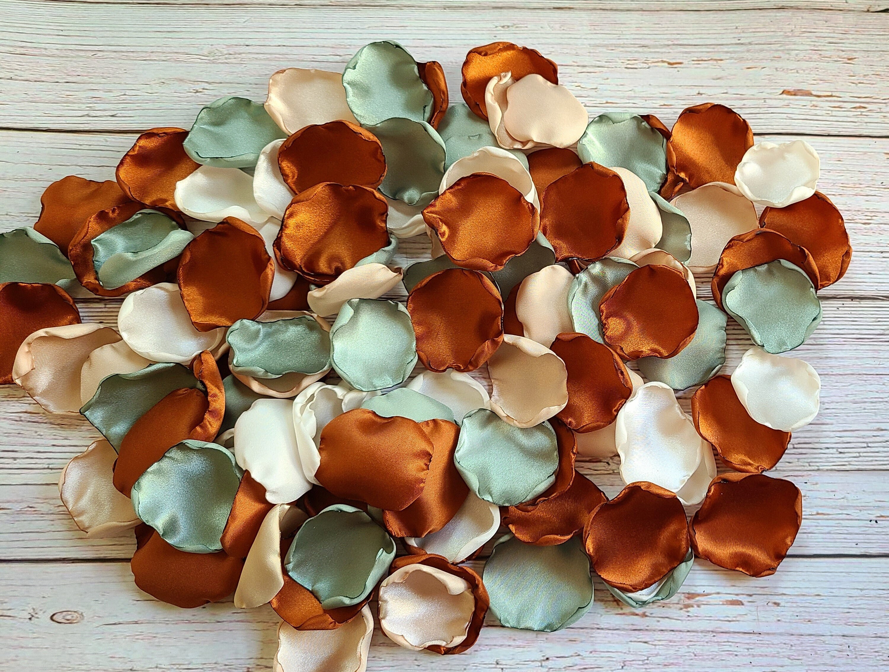 Terracotta Dusty Sage Rose Petals Beige Ivory Flower Girl Petals Rustic Wedding Aisle Decor Boho Chic Wedding Decor Woodland