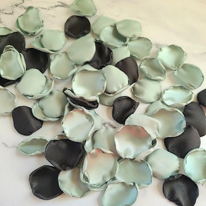Sage Green Wedding Decor, Black Rose Petals, Ivory Flower Girl Petals, Wedding Aisle Decor, Boho Chic Fall Wedding Decor, Bridal Shower