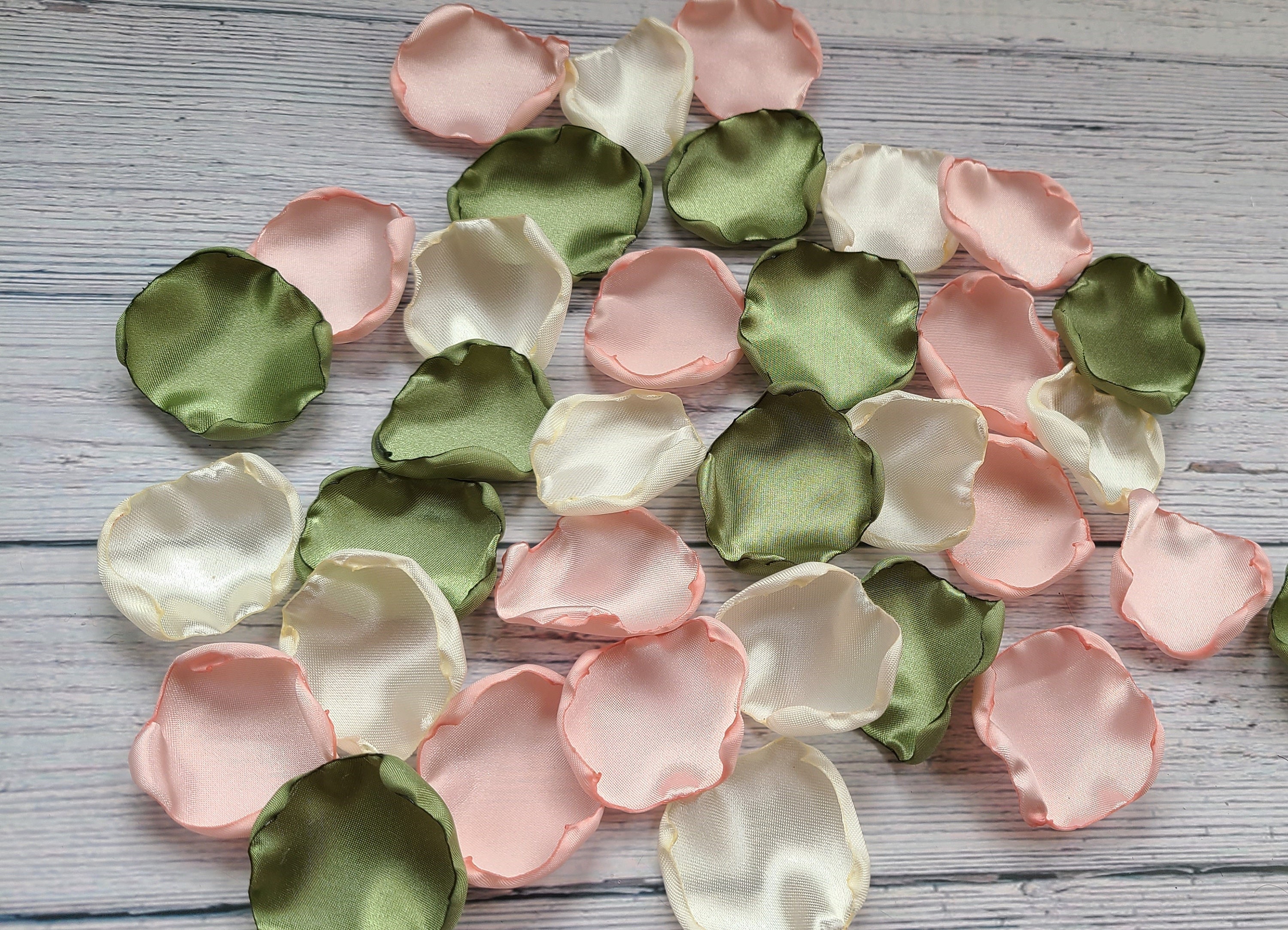 Sage Green Wedding Decor Petal Pink Rose Petals Flower Girl Etsy