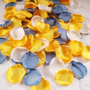 Sunflower Yellow Wedding Decor, Dusty Blue Rose Petals, Wedding Aisle Decor, We Do Bridal Brunch, Sweetheart Table Decor, Flower Girl Petals
