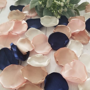 Blush Pink, Navy Blue Wedding Decor, Beige Rose Petals, Rustic, Wedding Aisle Decor, Boho Bridal Shower, Ceremony Decor, Fall Wedding Decor