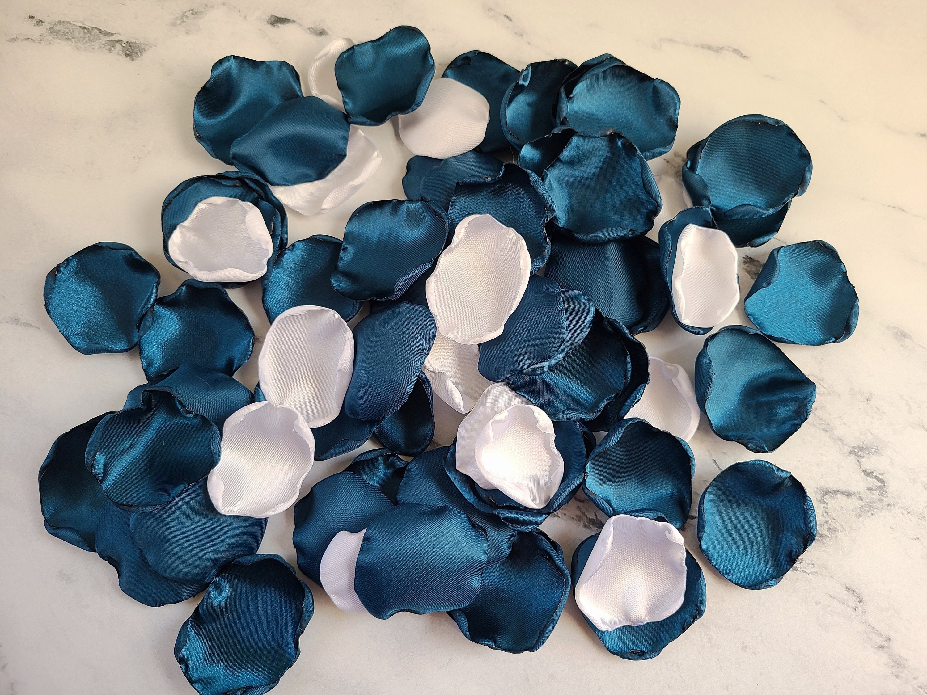 Dark Teal Wedding Decor White Flower Petals Rose Petals Wedding Aisle Decor Fall Wedding Decor Woodland Boho Bridal Shower I