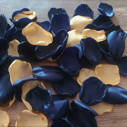 navy blue and gold wedding decorations