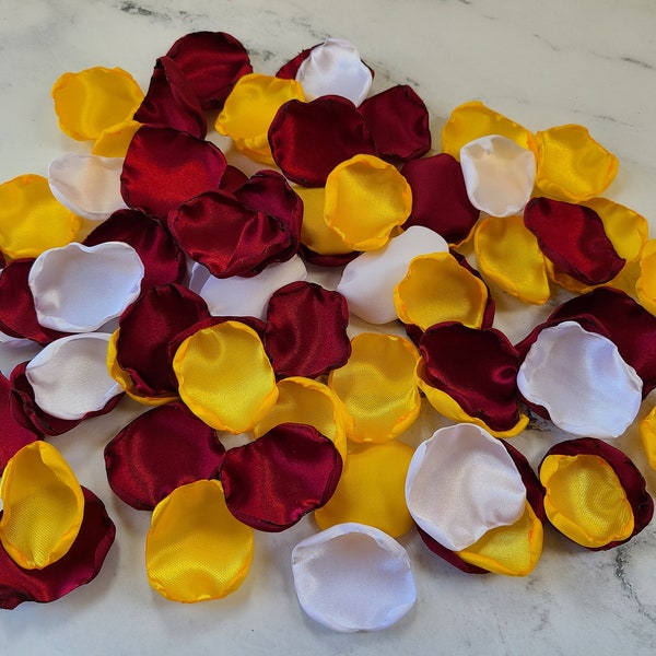 Yellow Sunflower Wedding Decor, Burgundy Rose Petals, Wedding Aisle Decor, Flower Petals, Fall Wedding Decor, Boho Chic Bridal Brunch