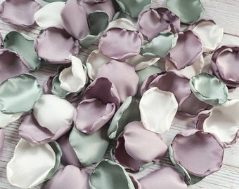 Dusty Sage Wedding Decor, Lavender Rose Petals, Rustic Barn Wedding Aisle Decor, Dusty Purple Flower Girl Petals, Boho Bridal Shower Decor