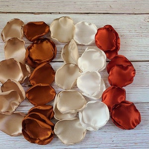 Rust, Terracotta Wedding Decor, Neutral Beige Rose Petals, Wedding Aisle Decor, Rustic Flower Girl Petals, Country Barn, Boho Bridal Shower Bild 4