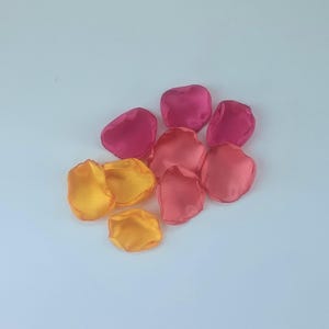 Pétalos de rosa fucsia, decoración caprichosa para bodas en el jardín, pétalos de flores, decoración para el pasillo de la boda, naranja atardecer, baby shower nupcial en rosa peonía imagen 3