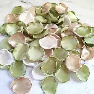 Sage Green Wedding Decor, Beige Ivory Rose Petals, Boho Flower Girl Petals, Fall Wedding Decor, Bridal Shower, Ceremony Decor, Proposal Box