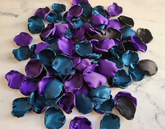 Purple Rose Petals, Halloween Wedding, Gothic Bridal Shower, Teal and –  Grace Renee Elegance