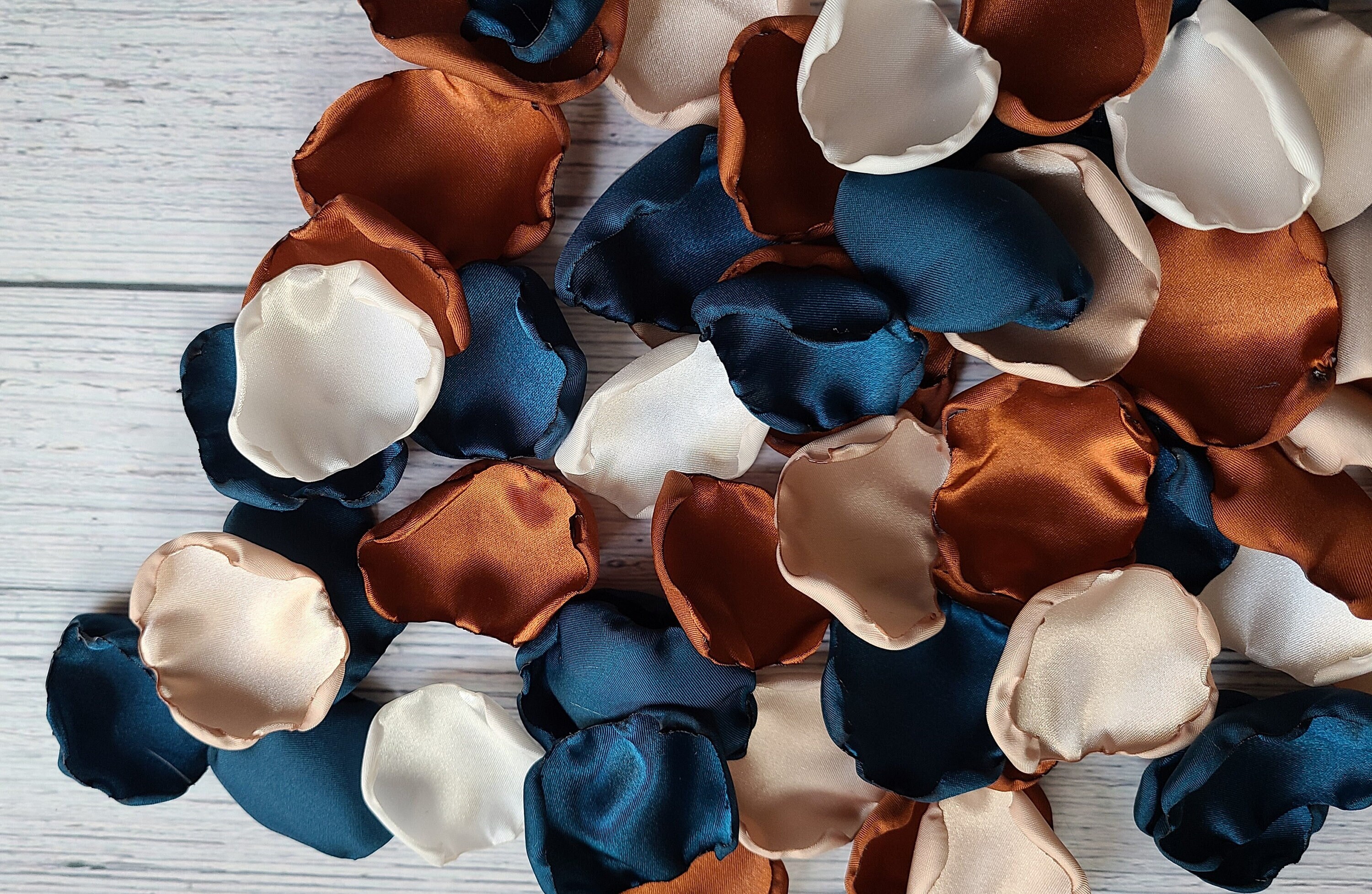 Terracotta TEAL Beige Wedding Decor Flower Girl Petals Wedding Aisle Decor Boho Bridal Shower Ivory Rose Petals Woodland