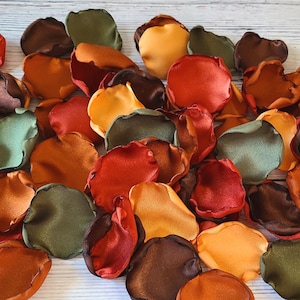 Olive, Rust, Terracotta Rose Petals,  Flower Girl Petals, Western Rustic Wedding Aisle Decor, Burnt Orange Fall Wedding Decor, She Said Yes!