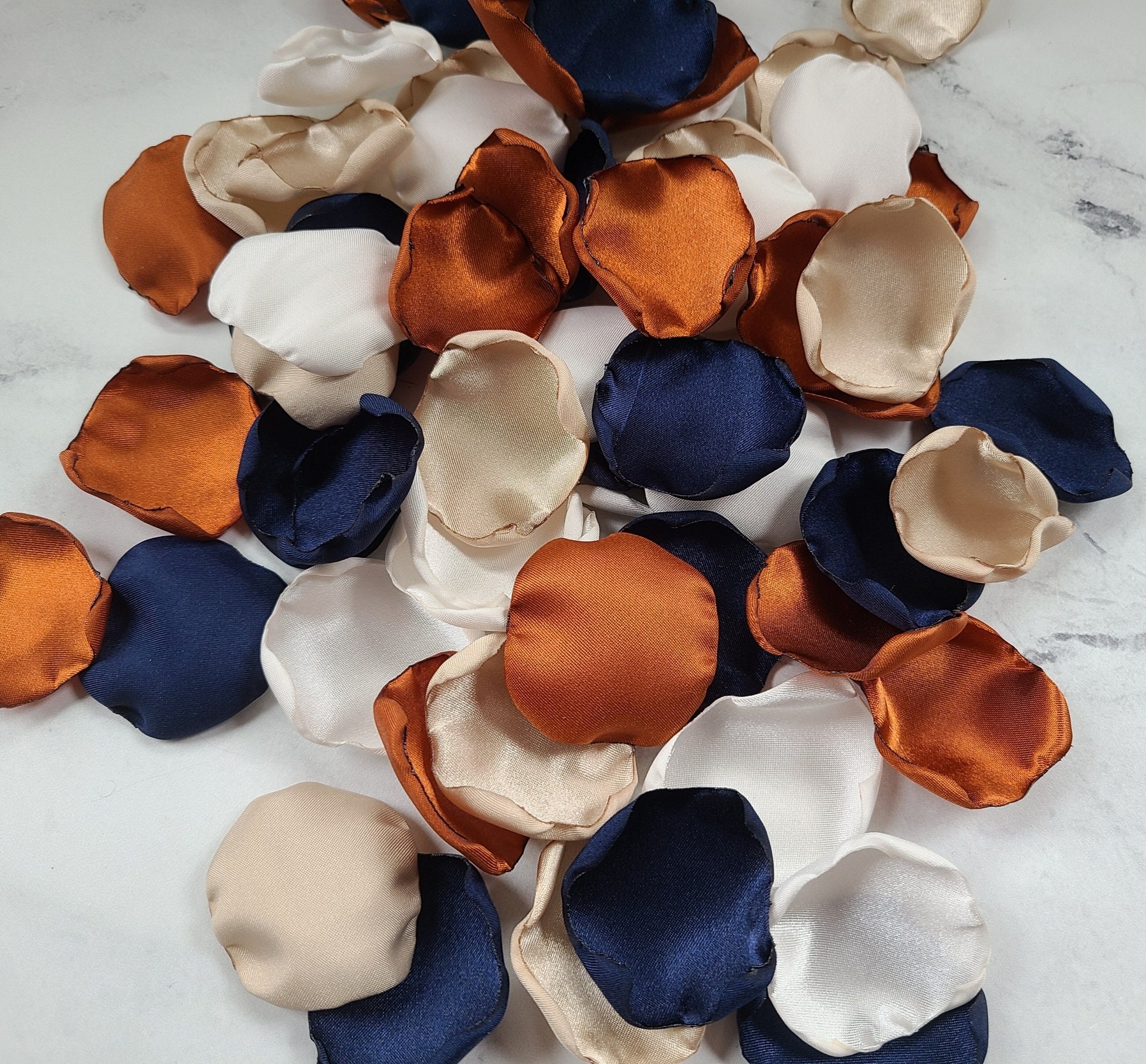 Navy Blue Terracotta Wedding Decor Rose Petals Boho Wedding Aisle Decor Rustic Flower Girl Petals Beige Ivory Bridal Shower