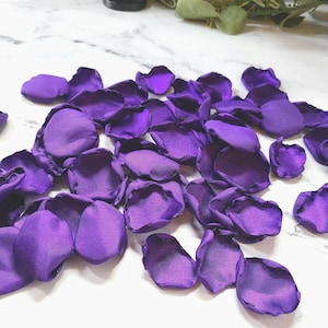 Dark Purple Wedding Decor, Flower Petals, Black Halloween Decor, Ivory Rose Petals, Bridal Shower, Flower Girl Petals, Goth Dark Moody