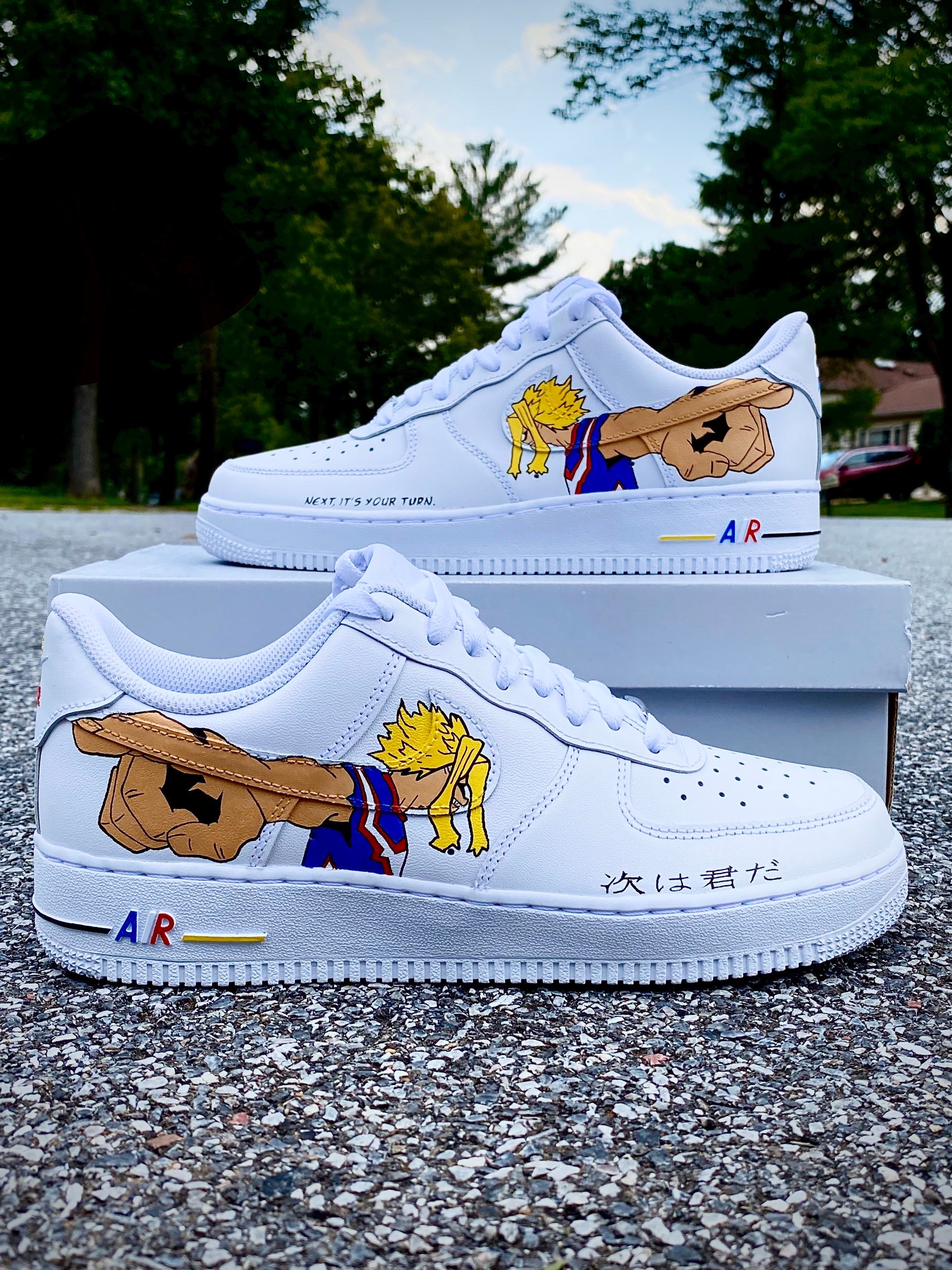 Custom All Might Air Force 1s My Hero Academia Shoes