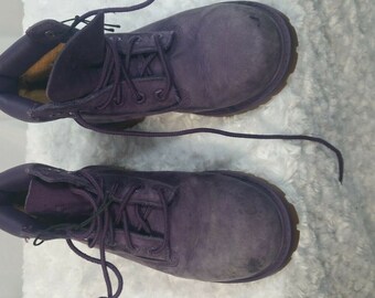 purple timberlands womens