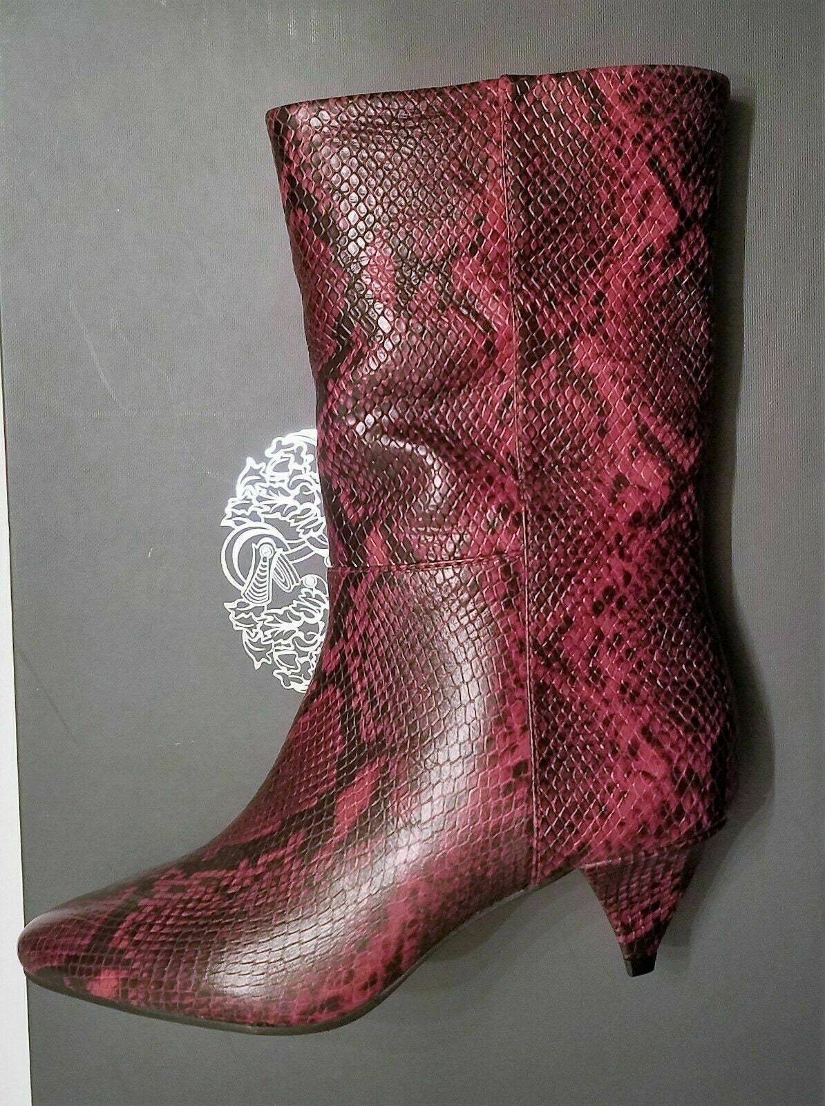 Vince Camuto Rastel Red Snake Print Mid 