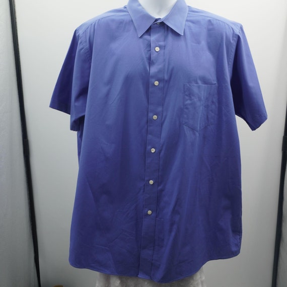David Taylor Blue Short Sleeve Button 