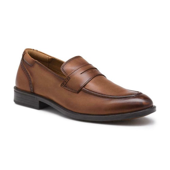 G H Bass \u0026 Co Flex Step Penny Loafer-Tan Mens Slip on Shoes Size 7M 7.5M Nib