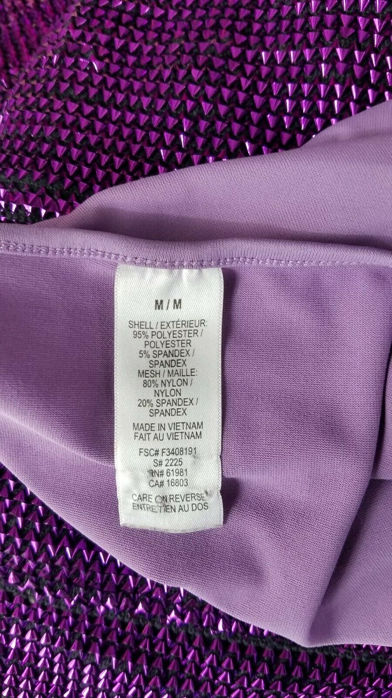 No Brand Tag Knit Purple Short Sleeve V-Neck Side Ruched Short Dress Size M