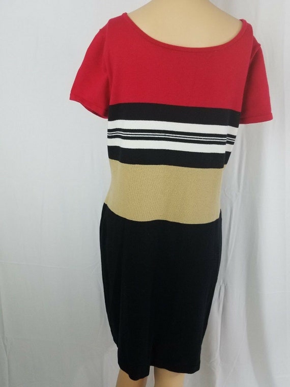 Women Ellen Tracy Color Block Red/black 
