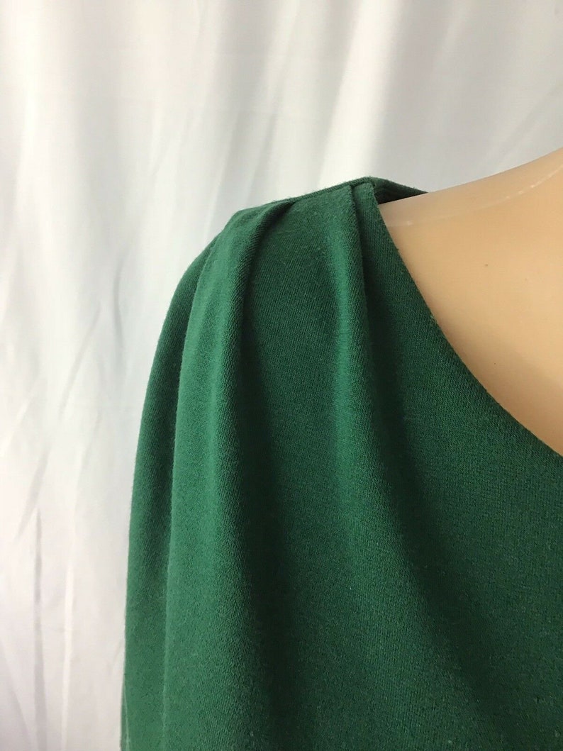 Jessica Howard Fit Flare Thick Knit Stretch 34 Sleeve Dress Green Size 12P