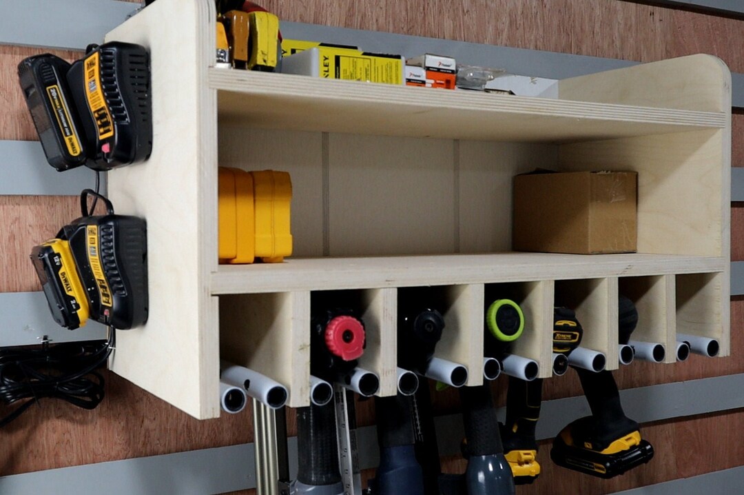 Cordless Drill Tool Storage & Charging Station, Build Plans