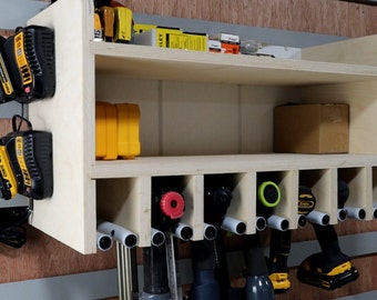 Cordless Drill Tool Storage & Charging Station, Build Plans, Woodworking Plans, Tool Storage and Organization, Drill Docking Station