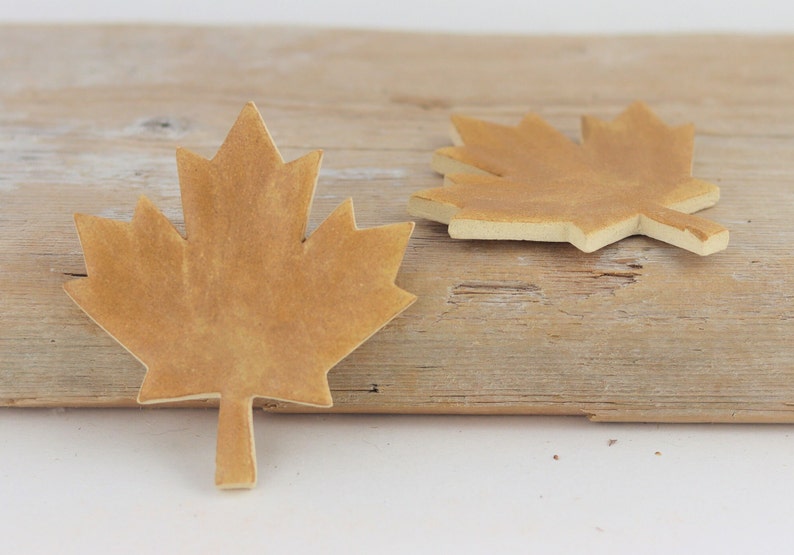 Handmade Ceramic Maple Leaf Spoon Rest, Handmade Gift, Kitchen Decor, Stoneware Spoon Rest, Coffee Spoon Rest, Tea Bag Rest image 3