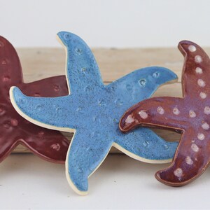 Handmade Pottery Starfish, Ceramic Starfish, Beach Decor, Stoneware Starfish, Sea Star, Handmade Gift image 1