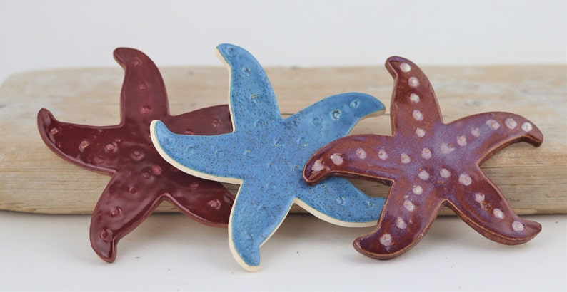 Handmade Pottery Starfish, Ceramic Starfish, Beach Decor, Stoneware Starfish, Sea Star, Handmade Gift image 1