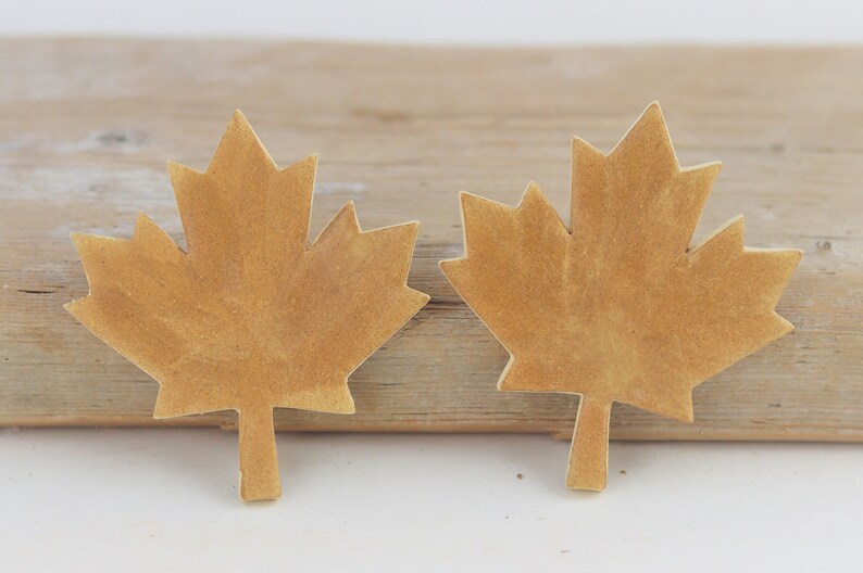 Handmade Ceramic Maple Leaf Spoon Rest