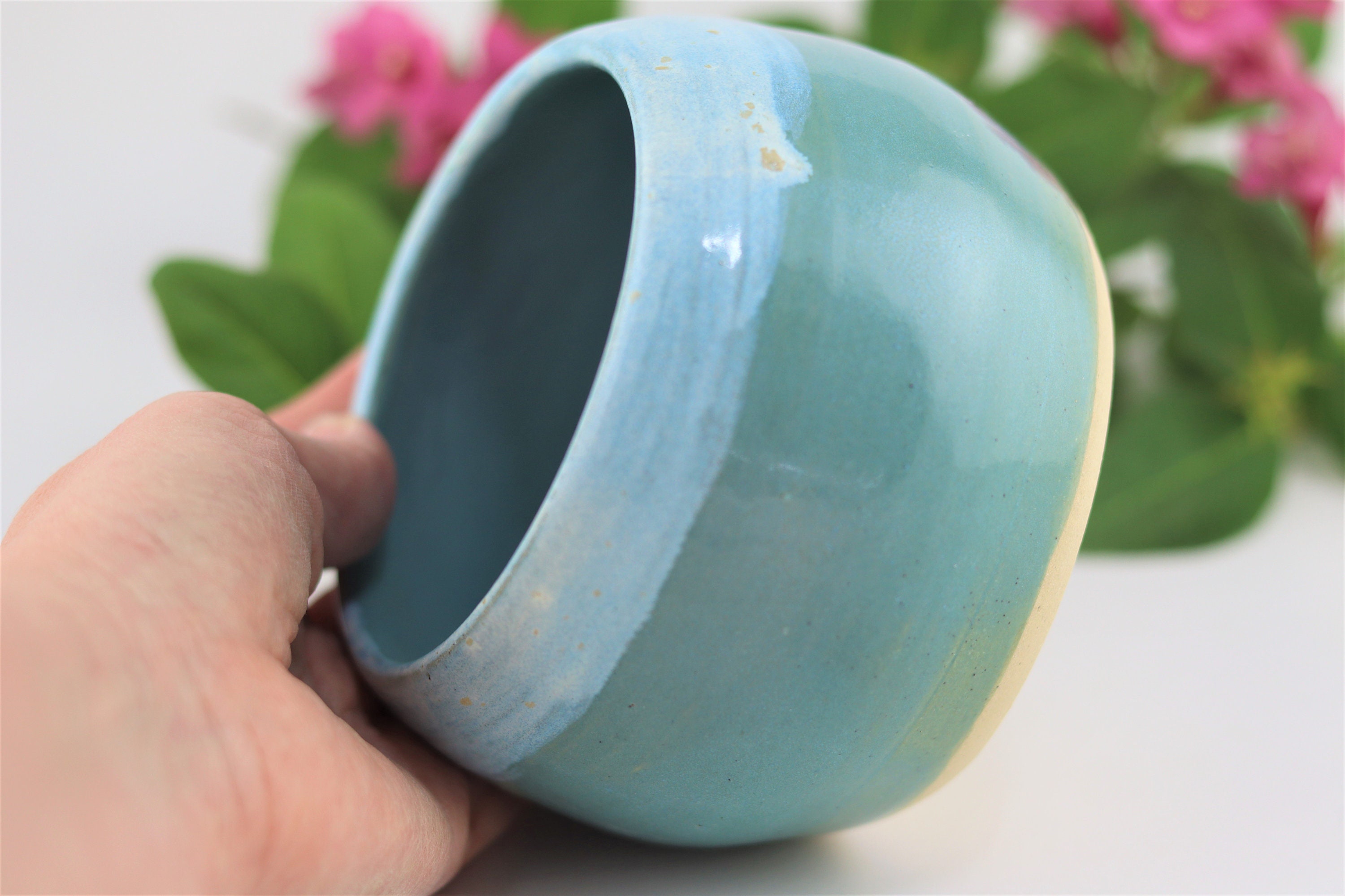 Blue Pottery Vase Handmade Blue Ceramic Vase Blue Stoneware Etsy